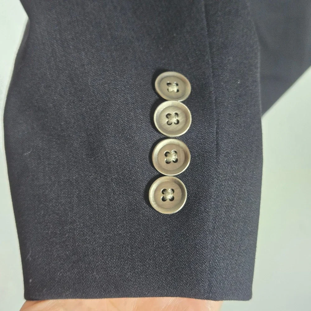 Calvin Klein Mens Wool Blend Suit Jacket Blazer 38R Quiet Luxury Business Formal